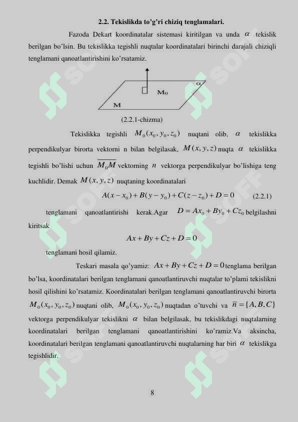 Tekislikda tog’ri chiziq  tenglamalari 7