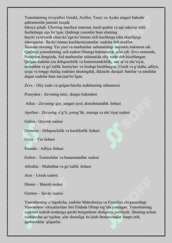 Qadimgi Yunonistonda fan” Mavzuni o‘rganish va referat tayyorlash. 4