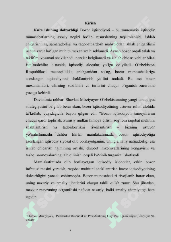 Bozorning iqtisodiy mazmuni uning vazifalari va turlari kurs ishi 2