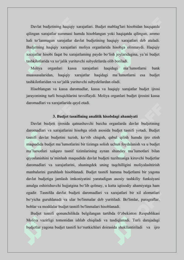 BUXGALTERIYA HISOBINING PREDMETI , OB’EKTLARI  VA USULLARI 5