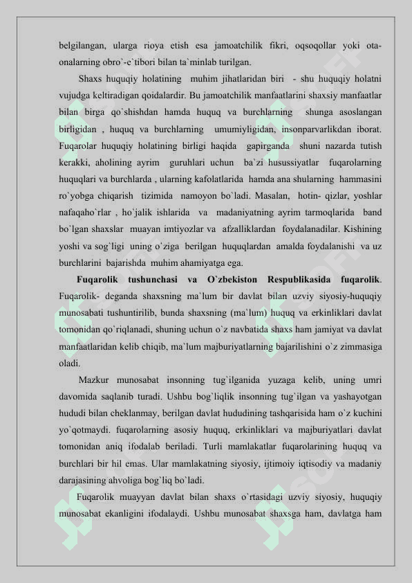 INSONNING QADR-QIMMATI UNING SHAXSIY IJTIMOIY VA MADANIY HUQUQLARI 4
