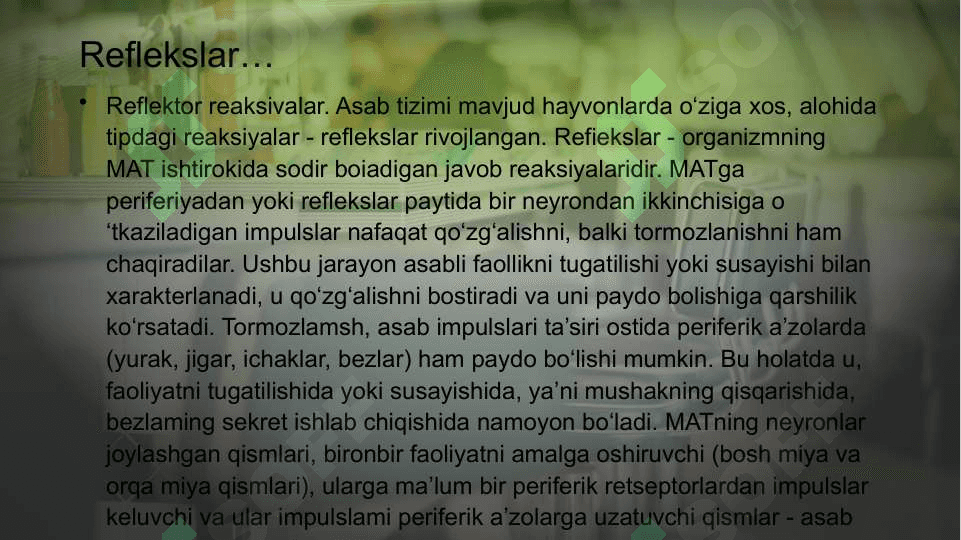 Asab markazlarinin o’ziga xosligi 5