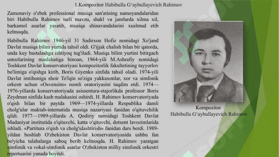 “Ustozlarim” S.O‘rinov she’ri, H.Raximov musiqasi 3