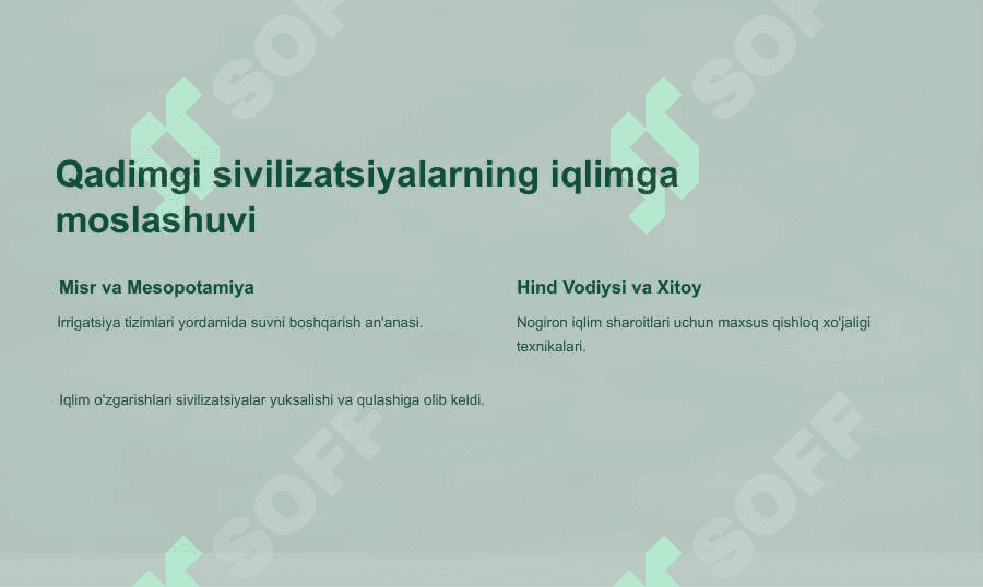Insoniyat jamiyati rivojida  iqlimniang ta'siri 6