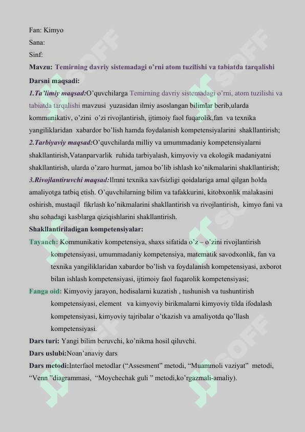Temirning davriy sistemadagi o’rni atom tuzilishi va tabiatda tarqalishi 2