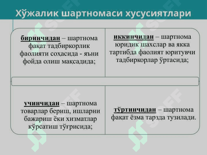Тадбиркорлик фаолиятида шартномалар 5