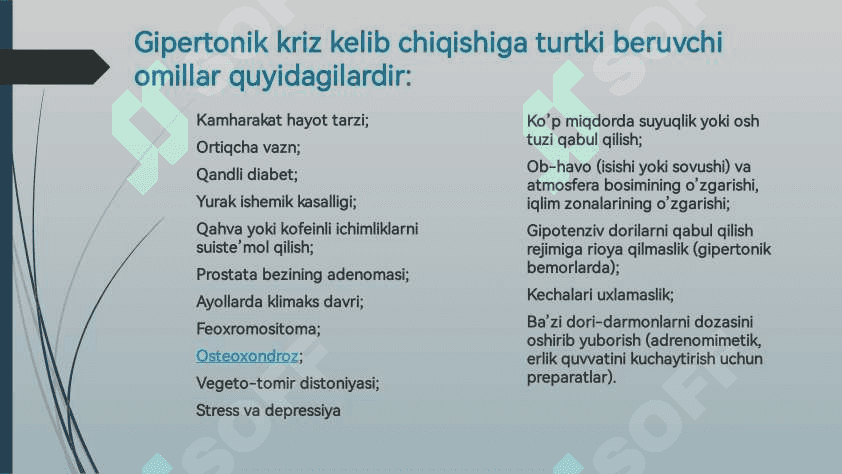 GIPERTONIK KRIZNI DAVOLASH 5