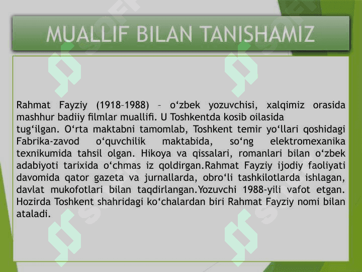 Rahmat Fayziy. “Hazrati inson” 3
