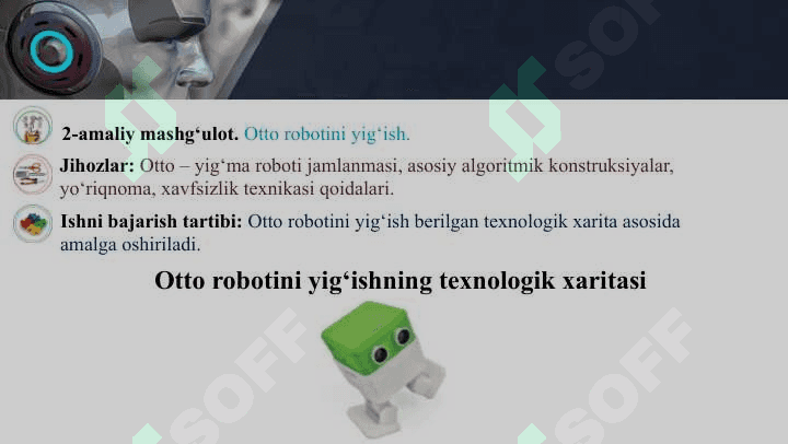 Robototexnik tizimni loyihalash. Robotlar musobaqasi 2