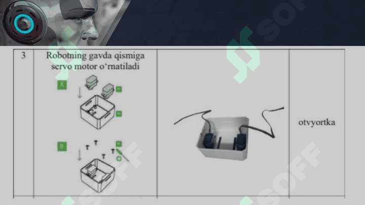Robototexnik tizimni loyihalash. Robotlar musobaqasi 5