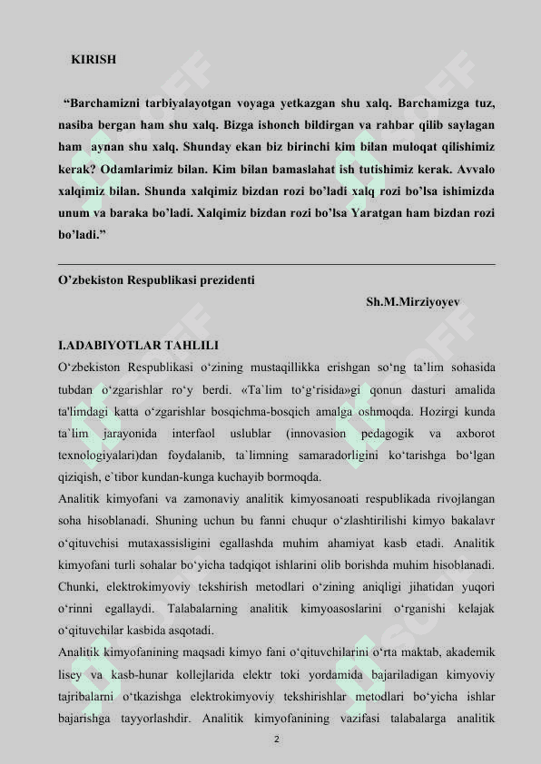 Oksidlanish qaytarilish metodi yordamida titrlash 2