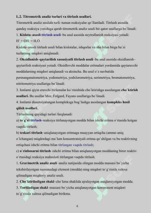 Oksidlanish qaytarilish metodi yordamida titrlash 6