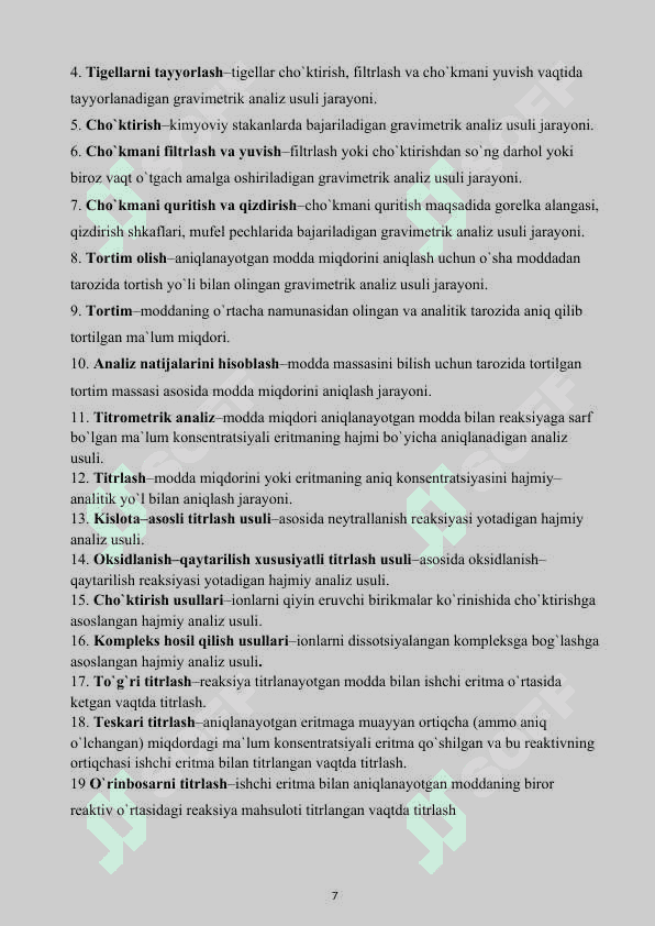 Oksidlanish qaytarilish metodi yordamida titrlash 7