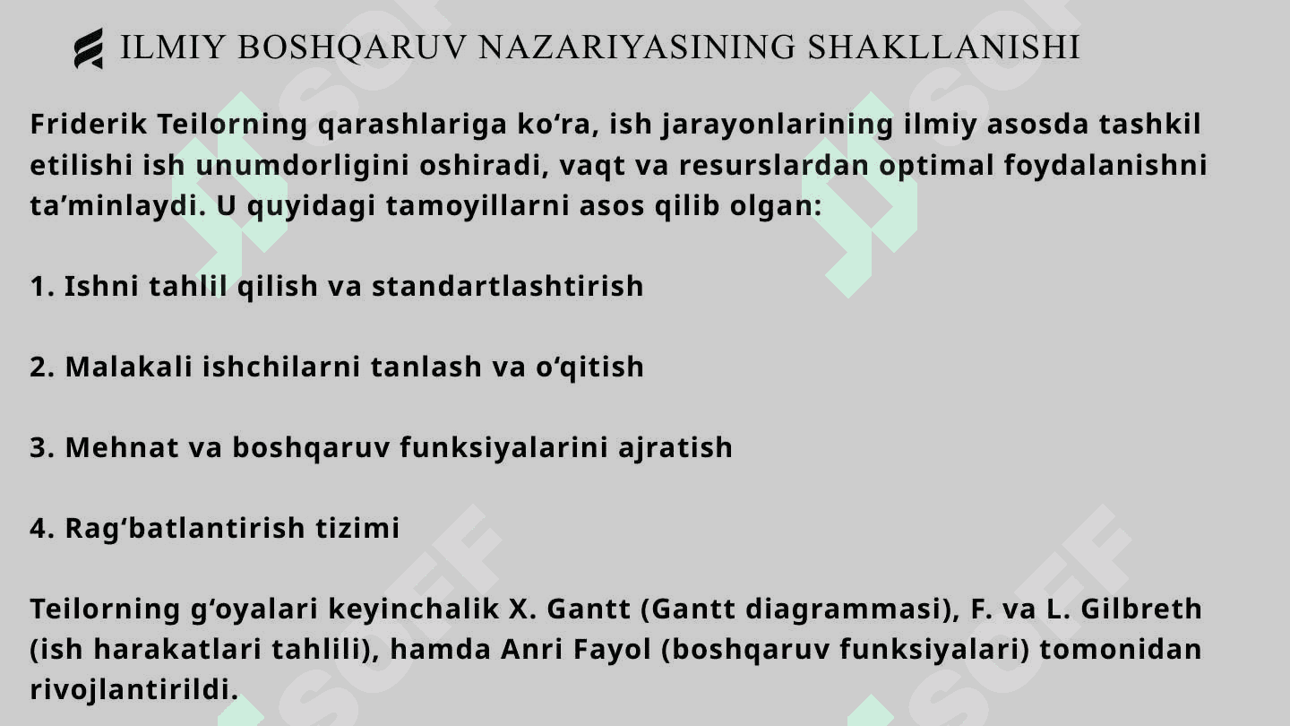 Sanoat ishlab chiqarishini ilmiy boshqarishning asosiy muammolari 3
