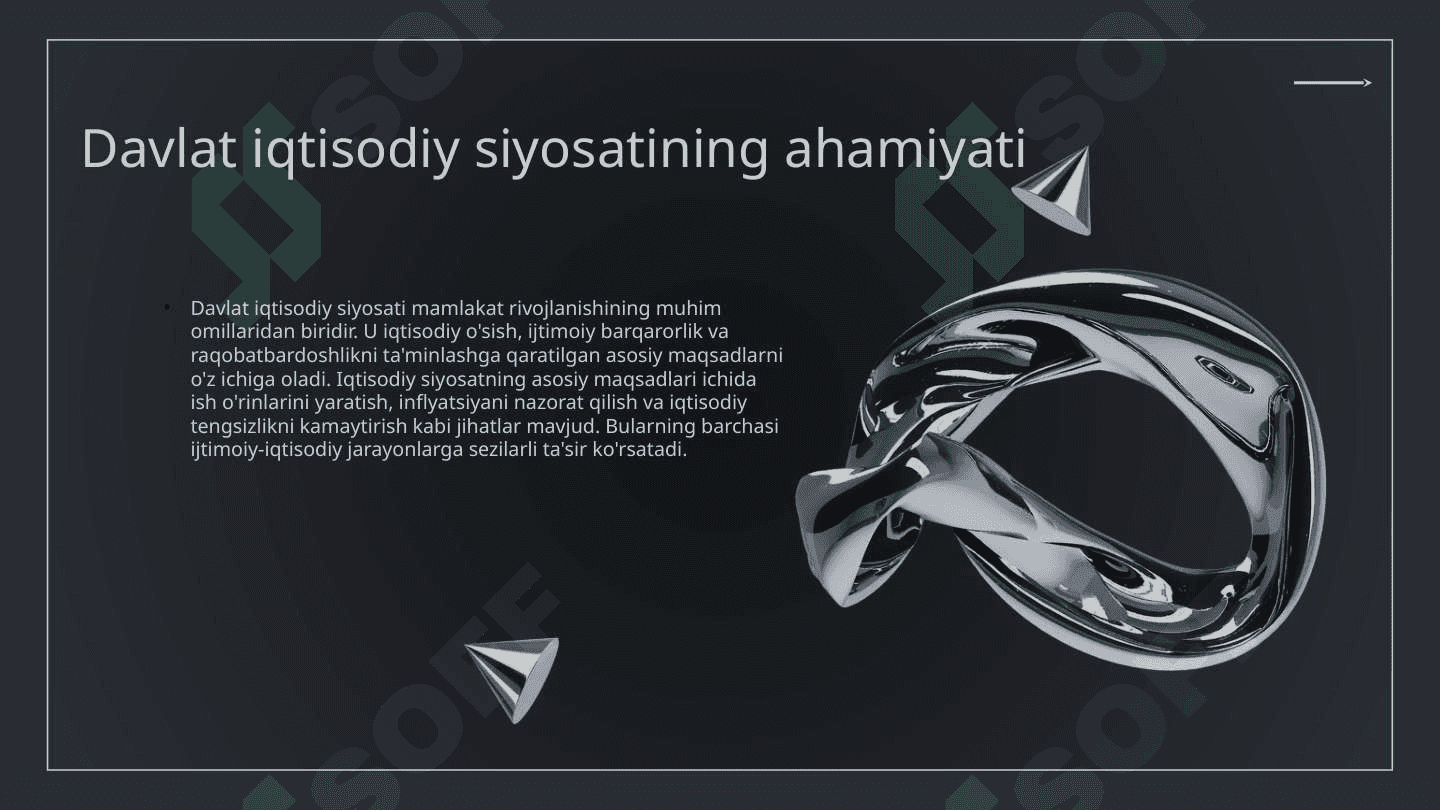 Davlatning iqtisodiy siyosatining turlari 3