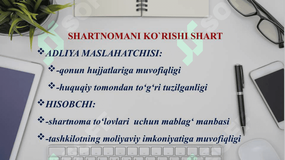 Shartnomaning o'ziga xos xususiyatlari 7