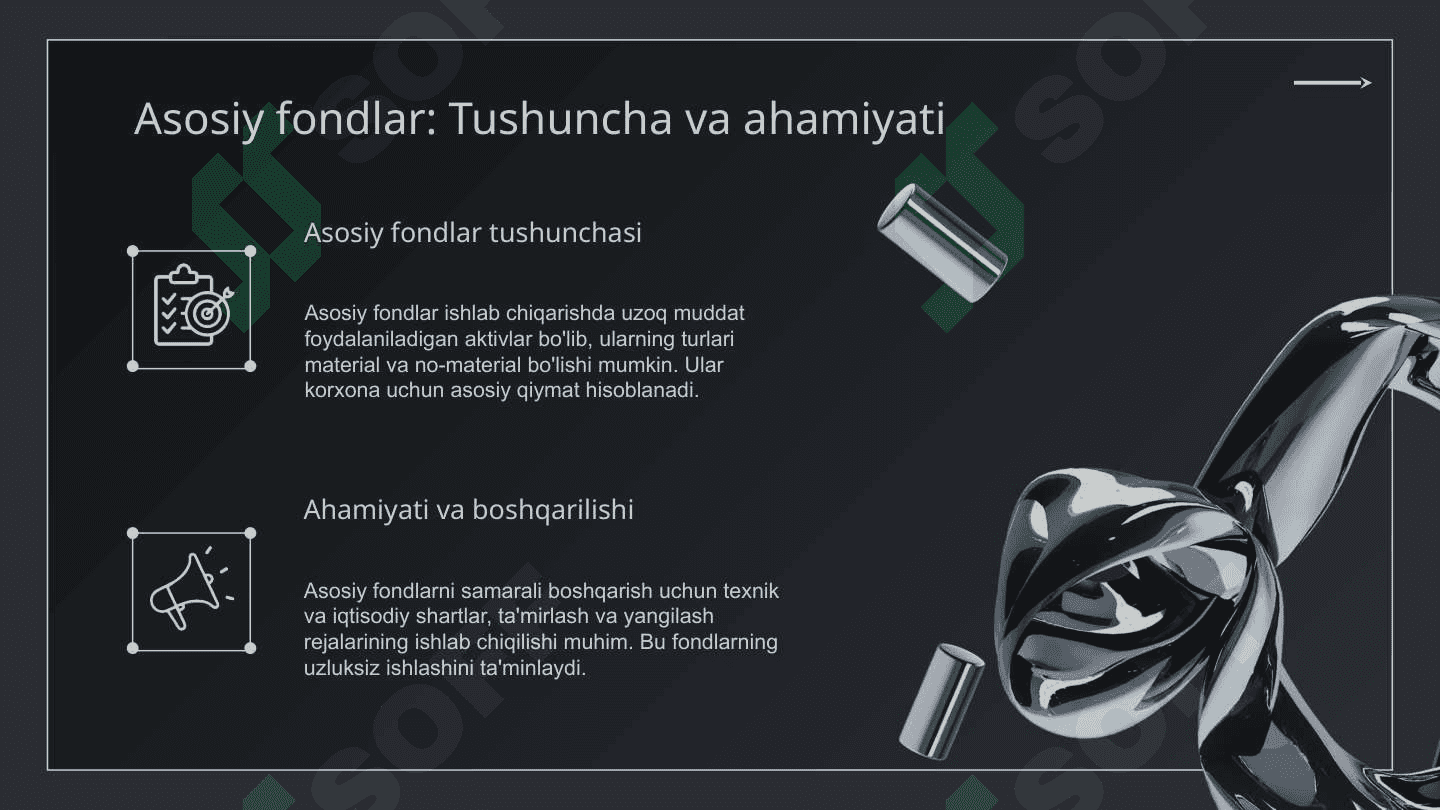 Islohatlarni chuqurlashtirish sharoitida asosiy va aylanma fondlarni takror ishlab chiqarish va   ulardan foydalanishning samaradorligini oshirish 3