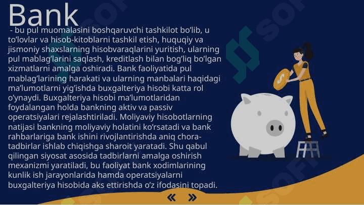 Banklarda buxgalteriya hisobining tashkiliy asoslari slayd 4