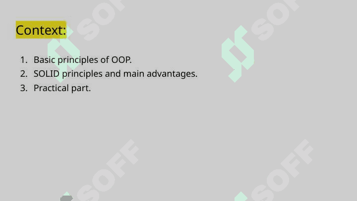 OOP and SOLID (Closer look) 2