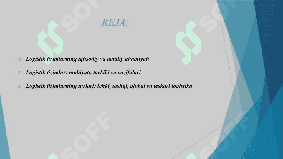 LOGISTIK TIZIMLAR 2