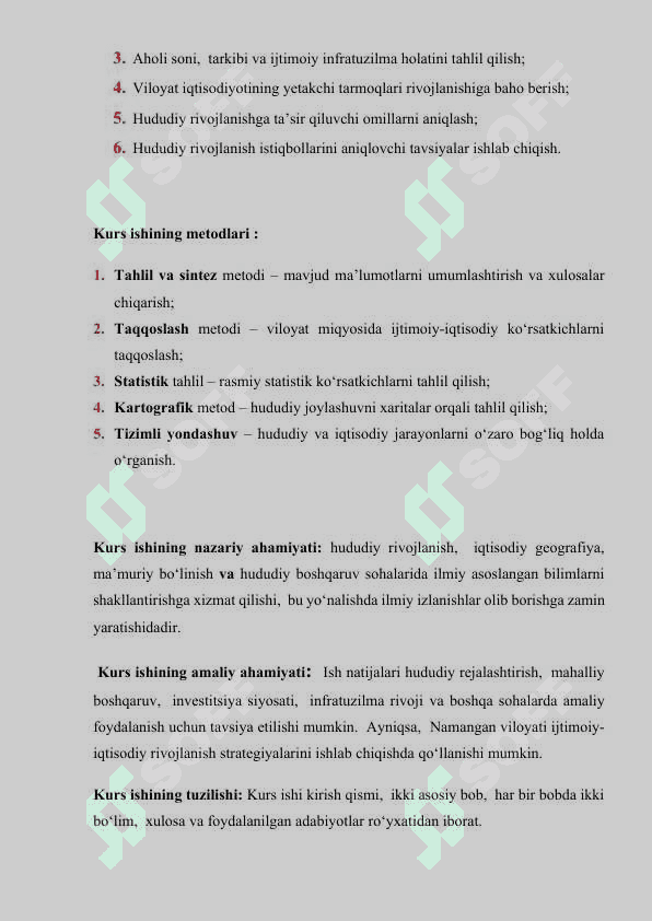 Ma`muriy-hududiy tarkibi va ijtimoiy-iqtisodiy rivojlanish xususiyatlari. (Namangan viloyati misolida). 4