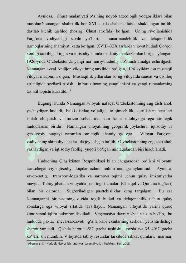 Ma`muriy-hududiy tarkibi va ijtimoiy-iqtisodiy rivojlanish xususiyatlari. (Namangan viloyati misolida). 6