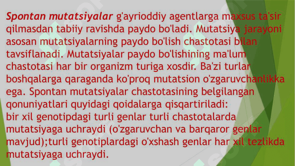 Sitoplazmatik mutatsiyalar 4