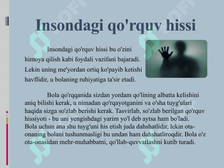 Bolalikdagi qo'rquv va xavotir 8