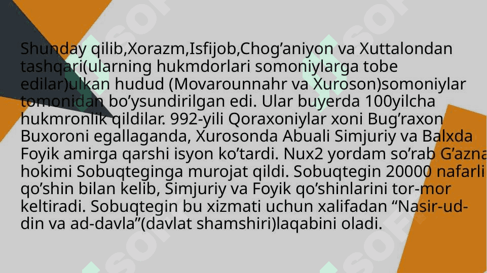 Somoniylar davlati. 6