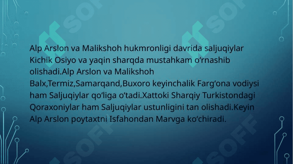 Saljuqiylar davrida movarounnahrdagi ijtimoiy–iqtisodiy munosabatlar 4