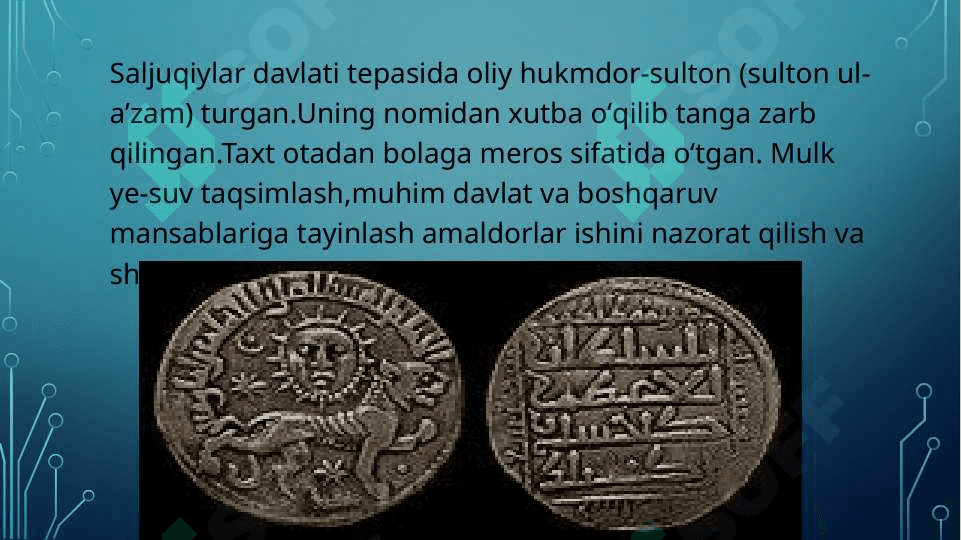 Saljuqiylar davrida movarounnahrdagi ijtimoiy–iqtisodiy munosabatlar 6