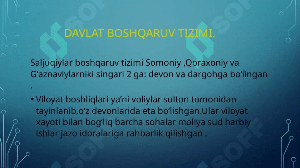 Saljuqiylar davrida movarounnahrdagi ijtimoiy–iqtisodiy munosabatlar 8