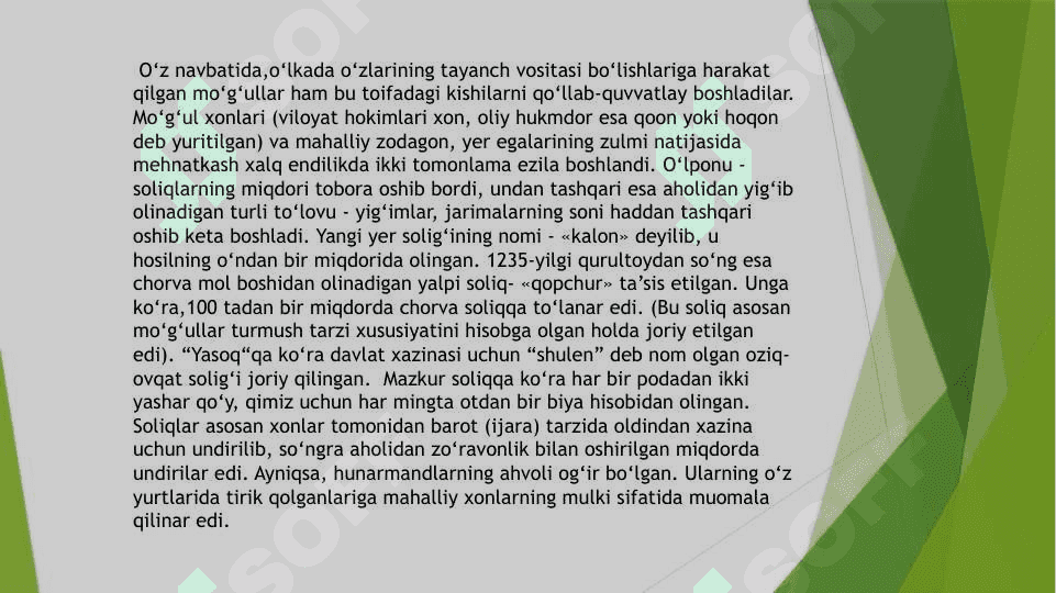 Chig‘atoy ulusi va davlat boshqaruvi. 7