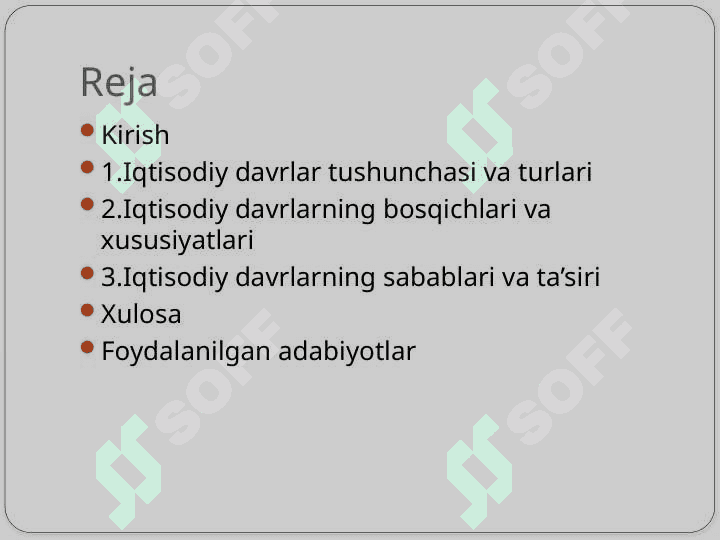 Iqtisodiy davrlar va tebranishlar 2