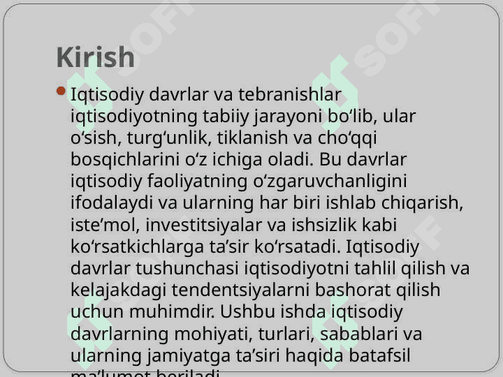 Iqtisodiy davrlar va tebranishlar 3