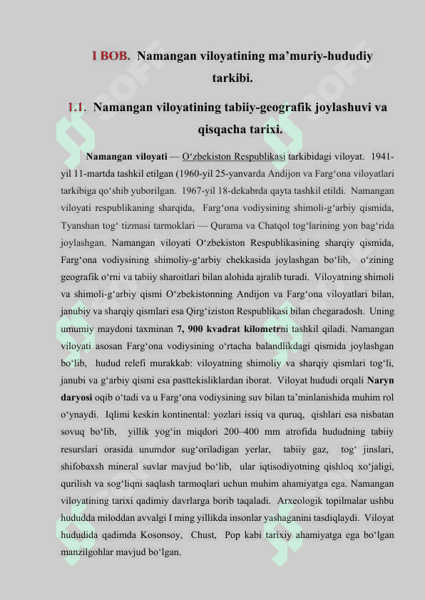 “Ma`muriy-hududiy tarkibi va ijtimoiy-iqtisodiy rivojlanish xususiyatlari. (Namangan viloyati misolida) 5