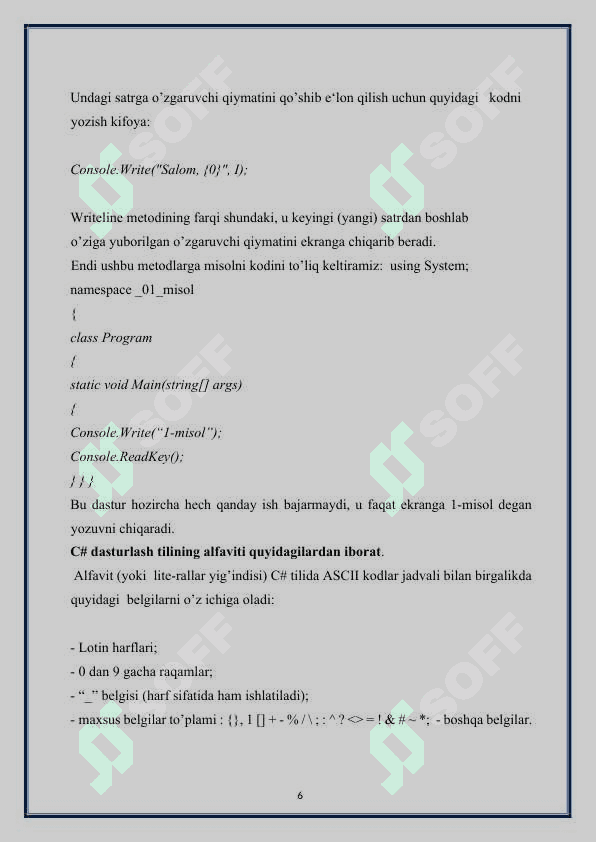 Berilgan matinni gaplarga, so`zlarga ajratish dasturi C#.docx 6