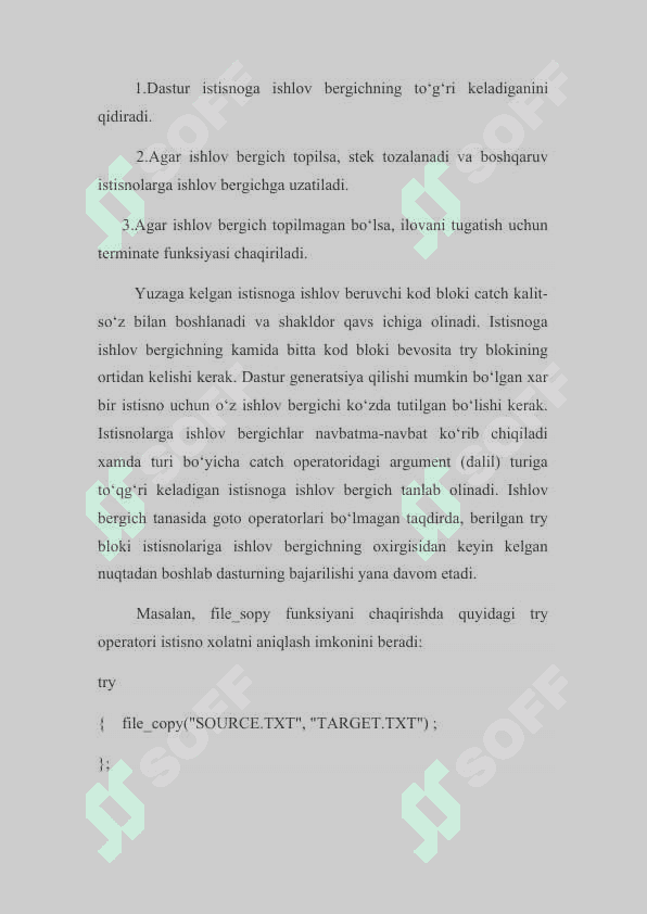 Istisnolarni qayta ishlash C#.doc 7