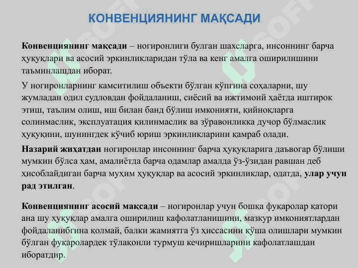 НОГИРОНЛАР ҲУҚУҚЛАРИ ТЎҒРИСИДАГИ КОНВЕНЦИЯ 6