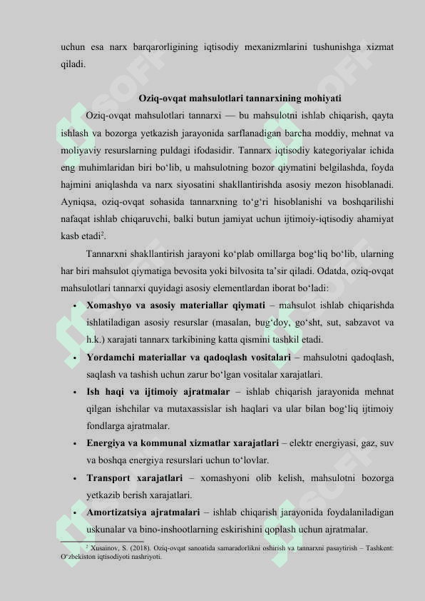 Oziq ovqat mahsulotlari tannarxiga taʼsir qiluvchi omillar 3