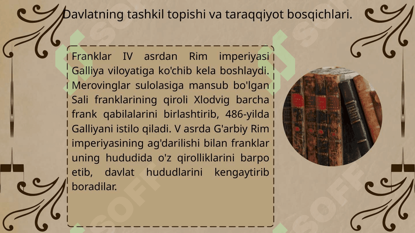 O’rta asrlarda Franklar davlati huquqining asosiy belgilari 2