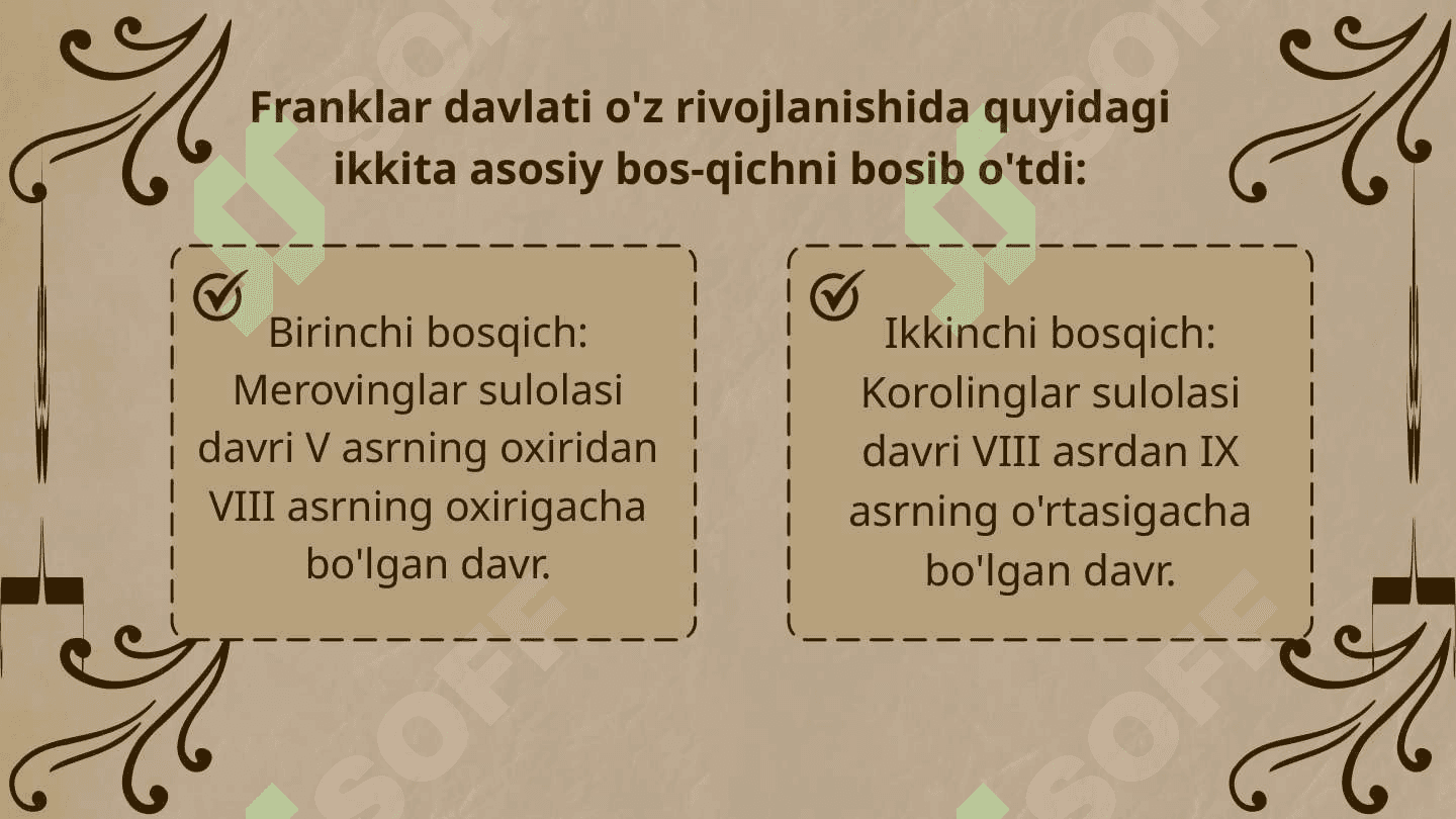 O’rta asrlarda Franklar davlati huquqining asosiy belgilari 5