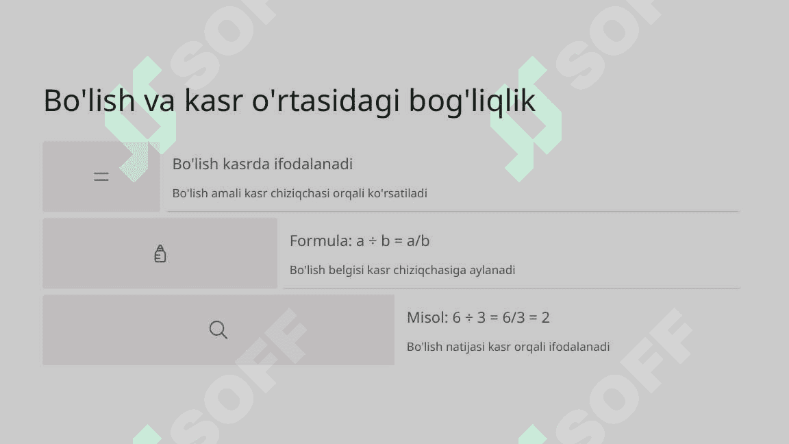 5-sinf Sonlarni bo'lishni kasr ko'rinishida ifodalash 4