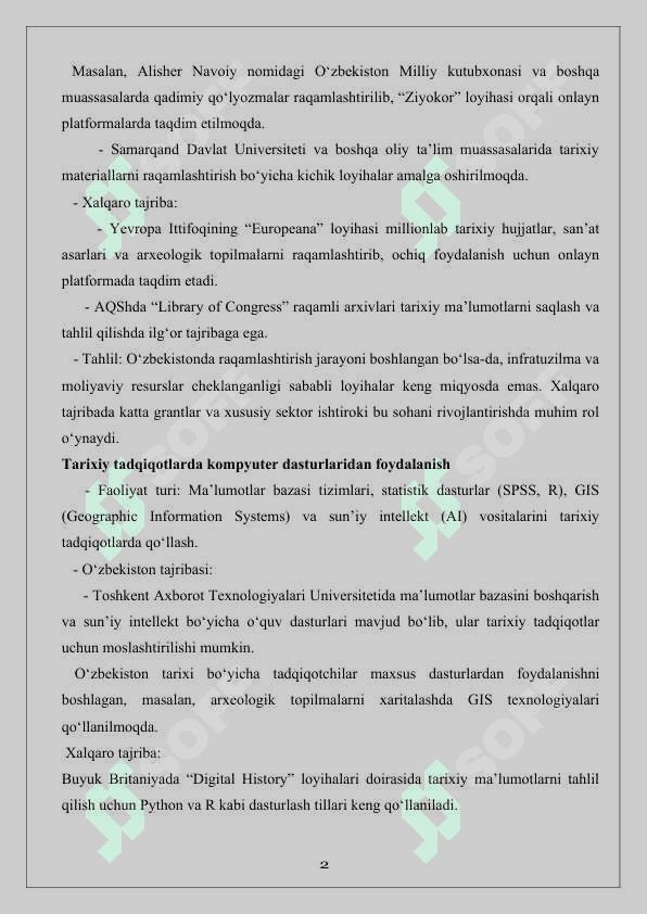 “Tarix va Kompyuter” Assotsiatsiyasi Faoliyati 25 2