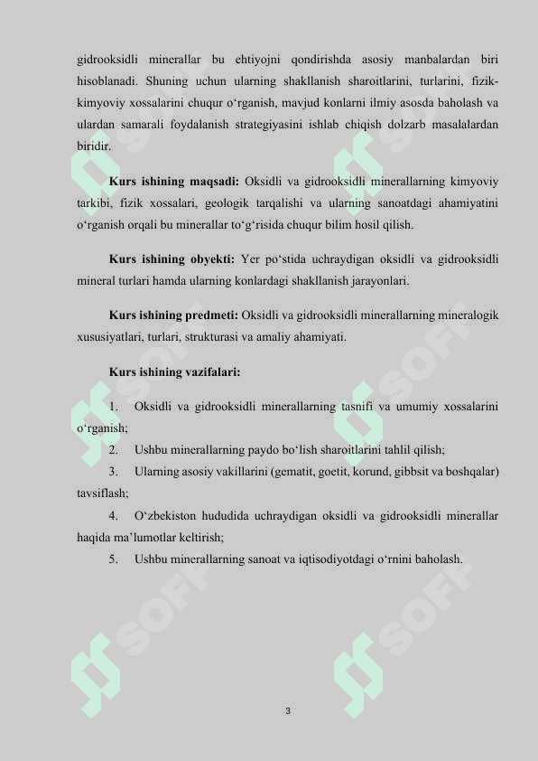 Oksidli va gidrooksidli minerallar 3