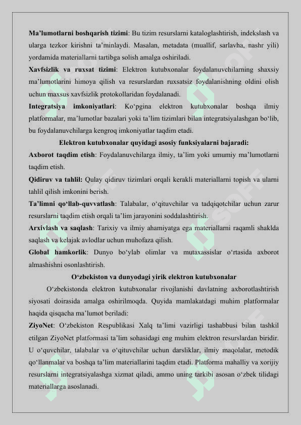 Elektron kutubxonalar va arxivlar bilan ishlash 25 4