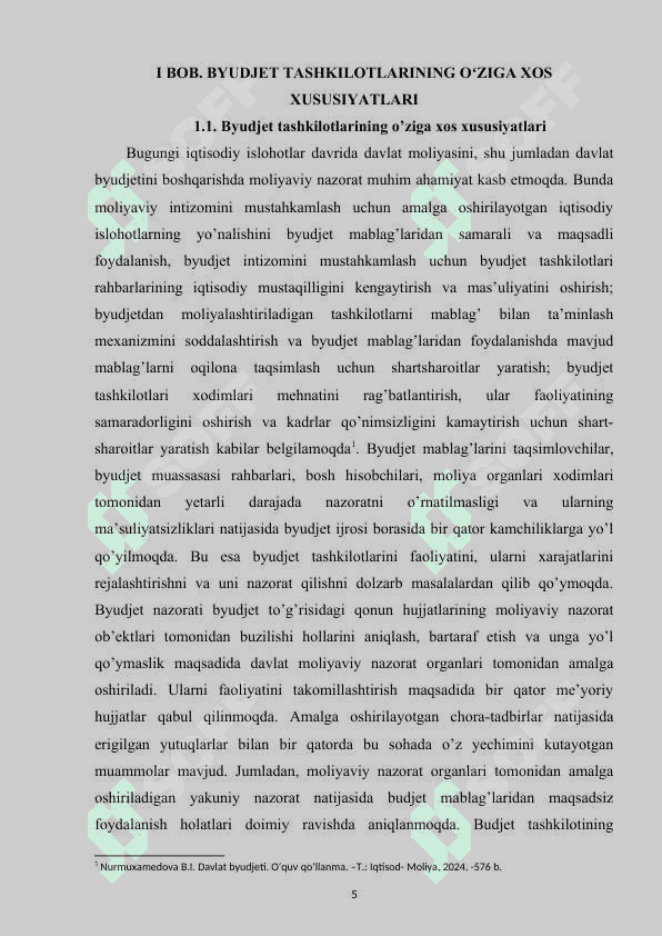 Byudjet jarayonini tashkil etishda o'zbekiston respublikasi moliya vazirligining o'rni va ahamiyati 4