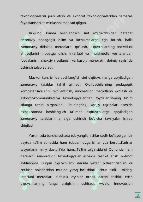 Boshlangʻich sinf oʻqituvchilariga qoʻyiladigan zamonaviy talablar 3