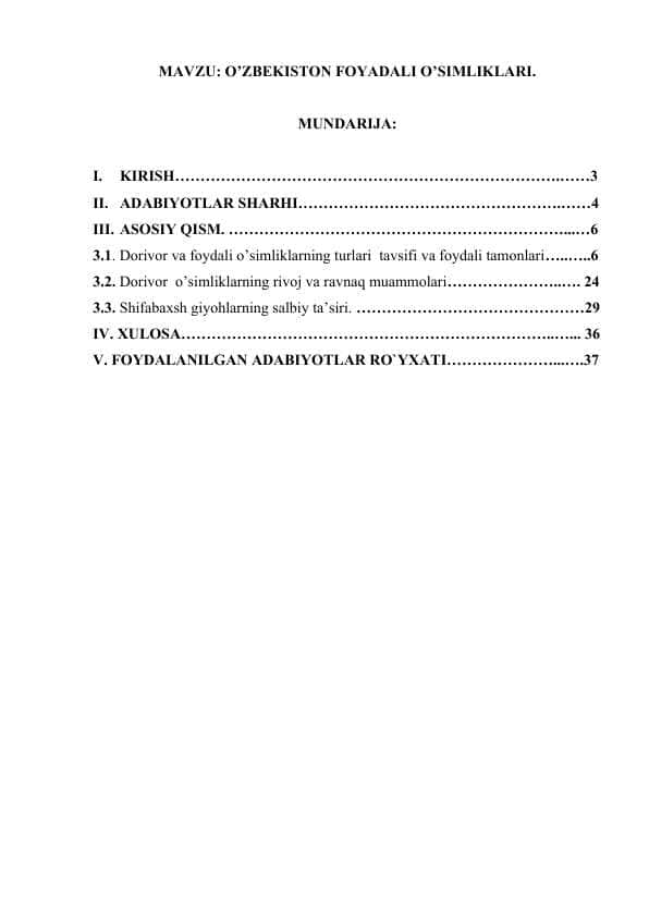 O’ZBEKISTON FOYADALI O’SIMLIKLARI..docx 1