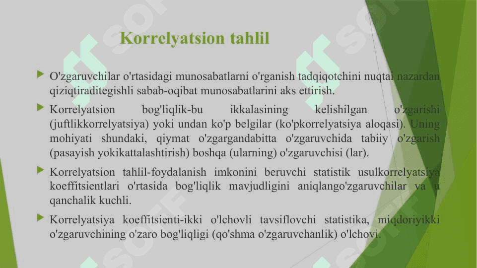 “Avtokorrelyatsiyasi tahlili” mavzusida ko‘rgazmali material 3
